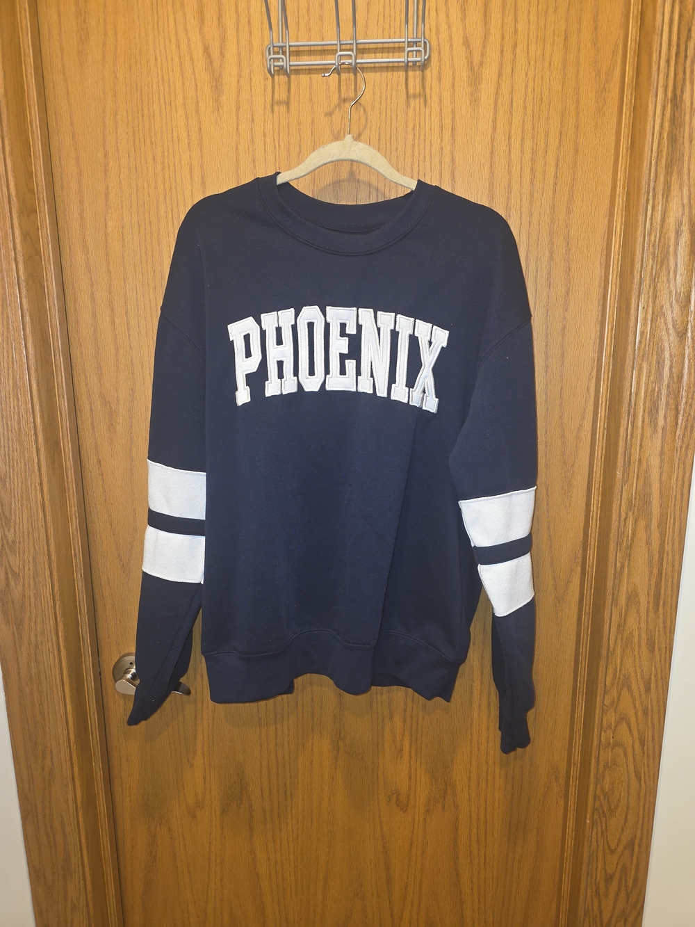 Phoenix Pullover Sweatshirt - Navy with White Stripes
